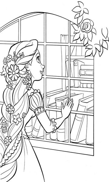 kolorowanka Zaplątani do wydruku malowanka coloring page Tangled Roszpunka Disney z bajki dla dzieci nr 48